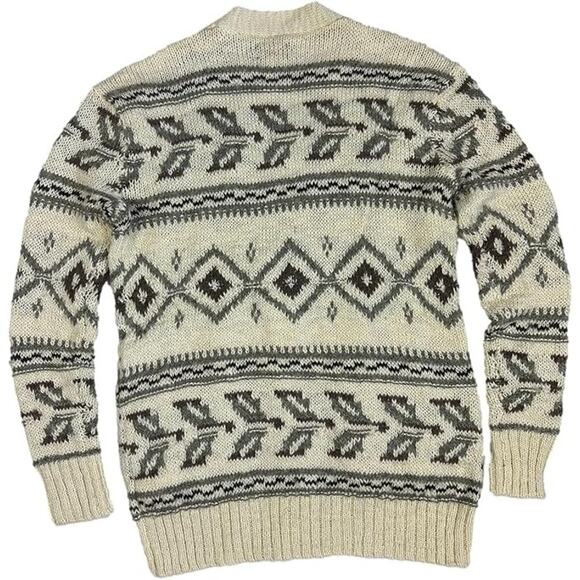 POLO Ralph Lauren Alpaca Wool Blend Southwestern Aztec Cardigan Sweater Size M - Picture 2 of 6